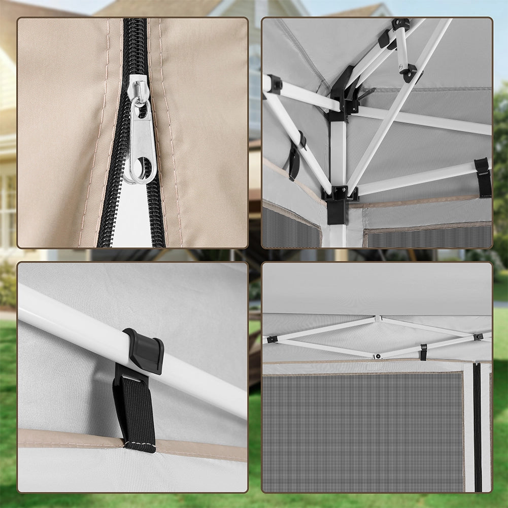 Gazebo Pieghevole 3x3 One Touch 3.6x3.6m Impermeabile upf50+ con Borsa e Zanzariere