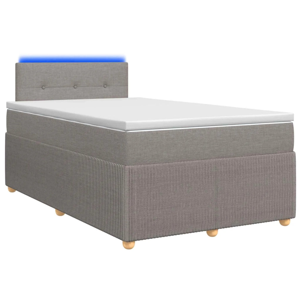 Letto box spring con materasso Tortora 120 x 200 cm Tessuto 3452908