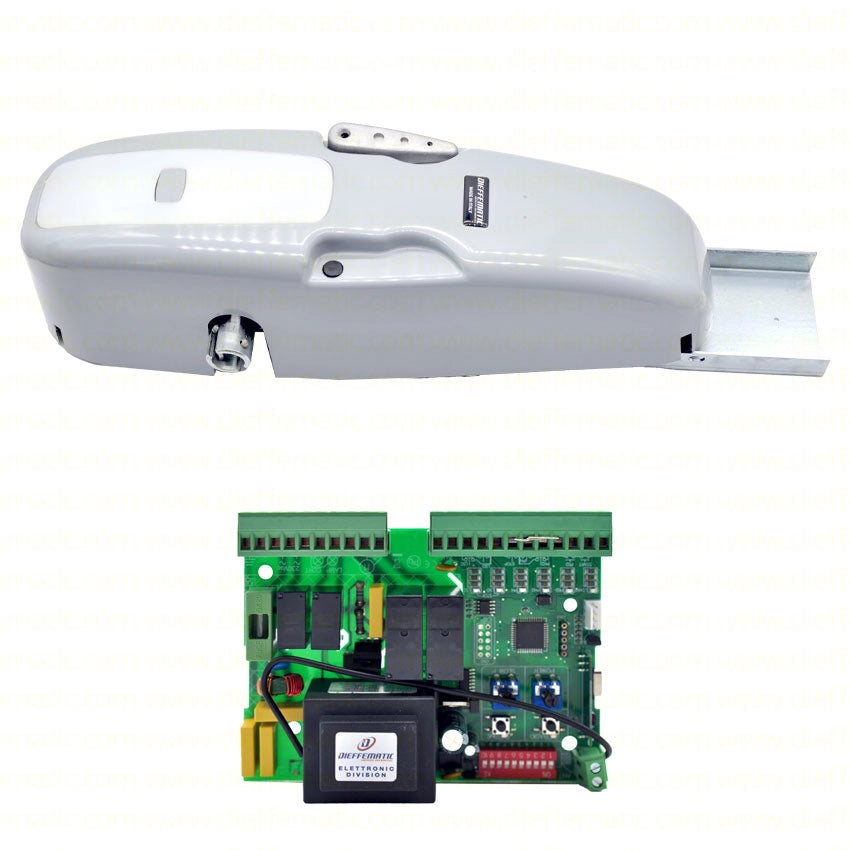 ATTUATORE ROCKET ELETTROMECCANICO X PORTE BOX GARAGE 230V CON CENTRALE QUADRO
