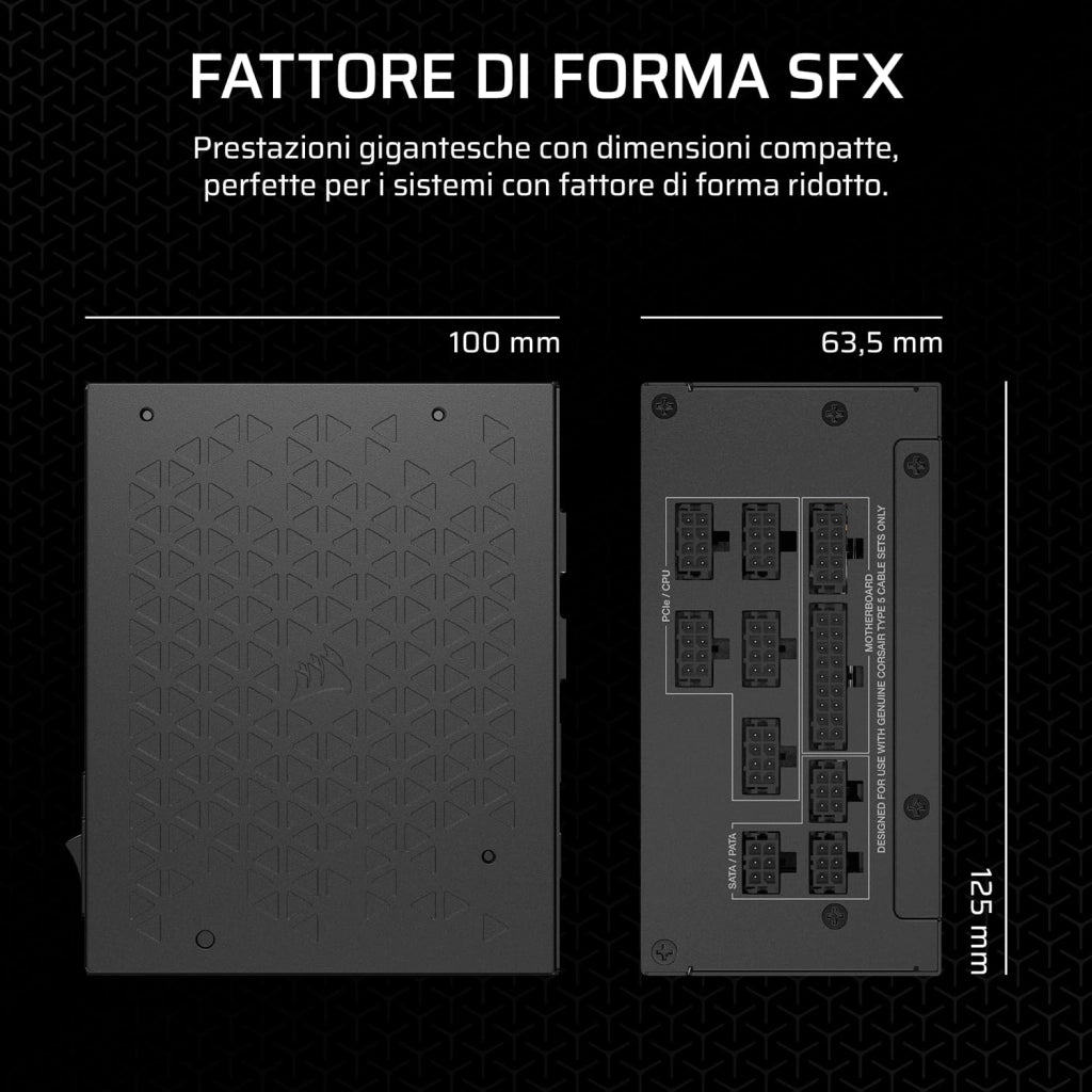 Alimentation modulaire SFX - CORSAIR - SF Series SF850 - 80 PLUS Platinum