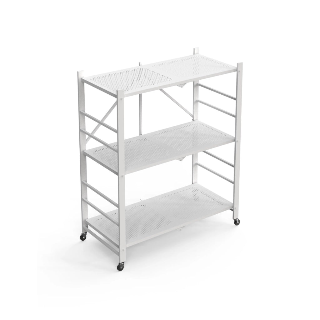 Cossato, Scaffali Ruote, 71x38x87h cm Bianco