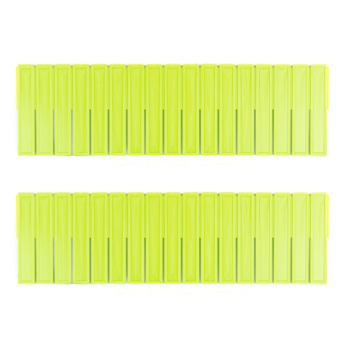 Set 2 Divisori Organizer 130x435mm Componibili per Cassetti in Plastica Verde