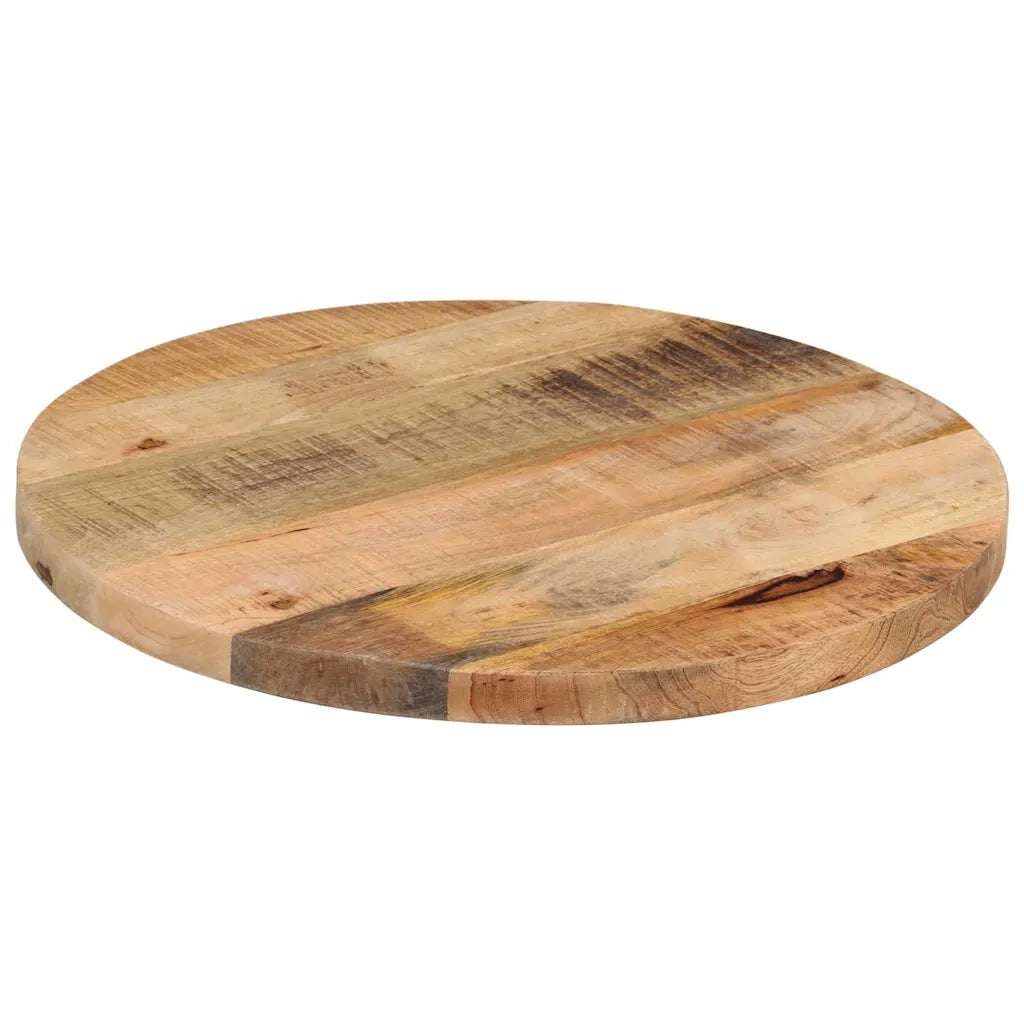 Piano per Tavolo Ø 40x1,5cm Rotondo Legno Massello Grezzo Mango 370000