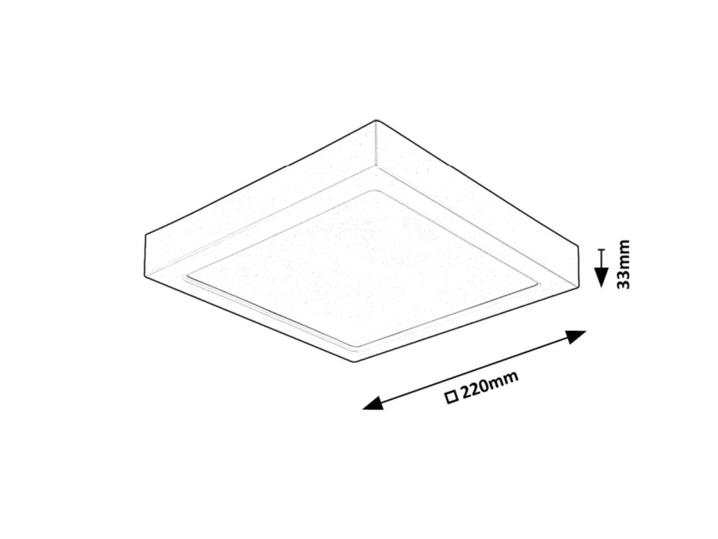 Plafoniera LED quadrata nera Rabalux Shaun2 24W 4000K