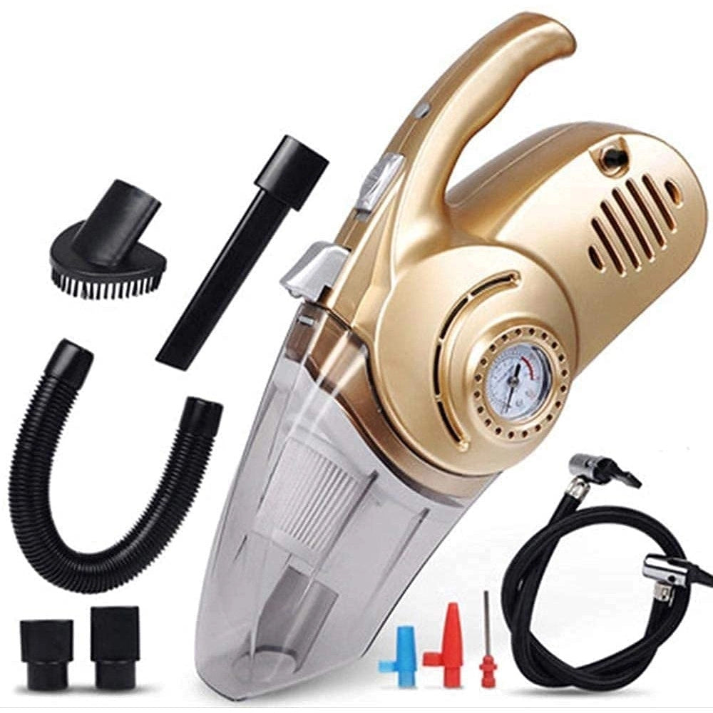 Trade Shop - Aspirapolvere Portatile 4in1 Multifunzione Per Auto Con Pompa Gonfiabile Compressore D'aria -