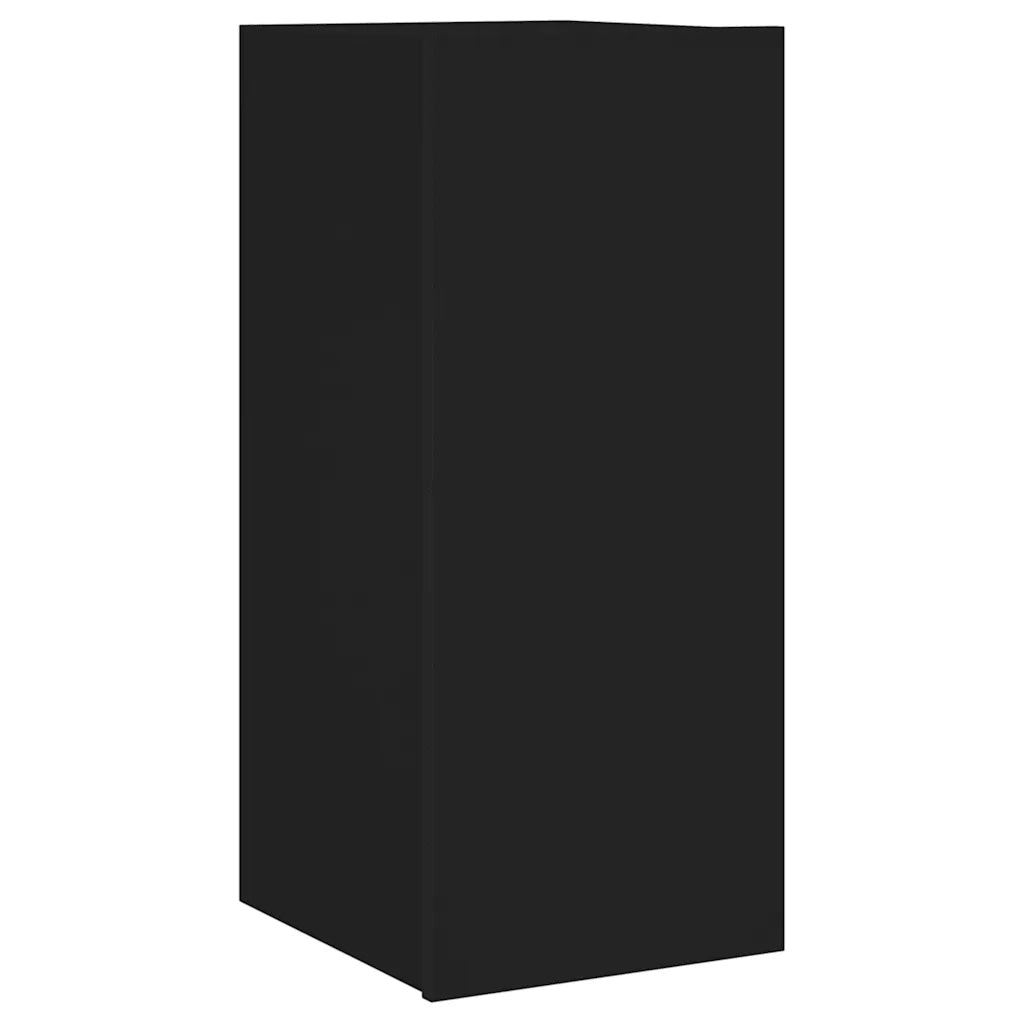 Mobile TV a Parete con Luci LED Nero 30,5x35x70 cm 837234