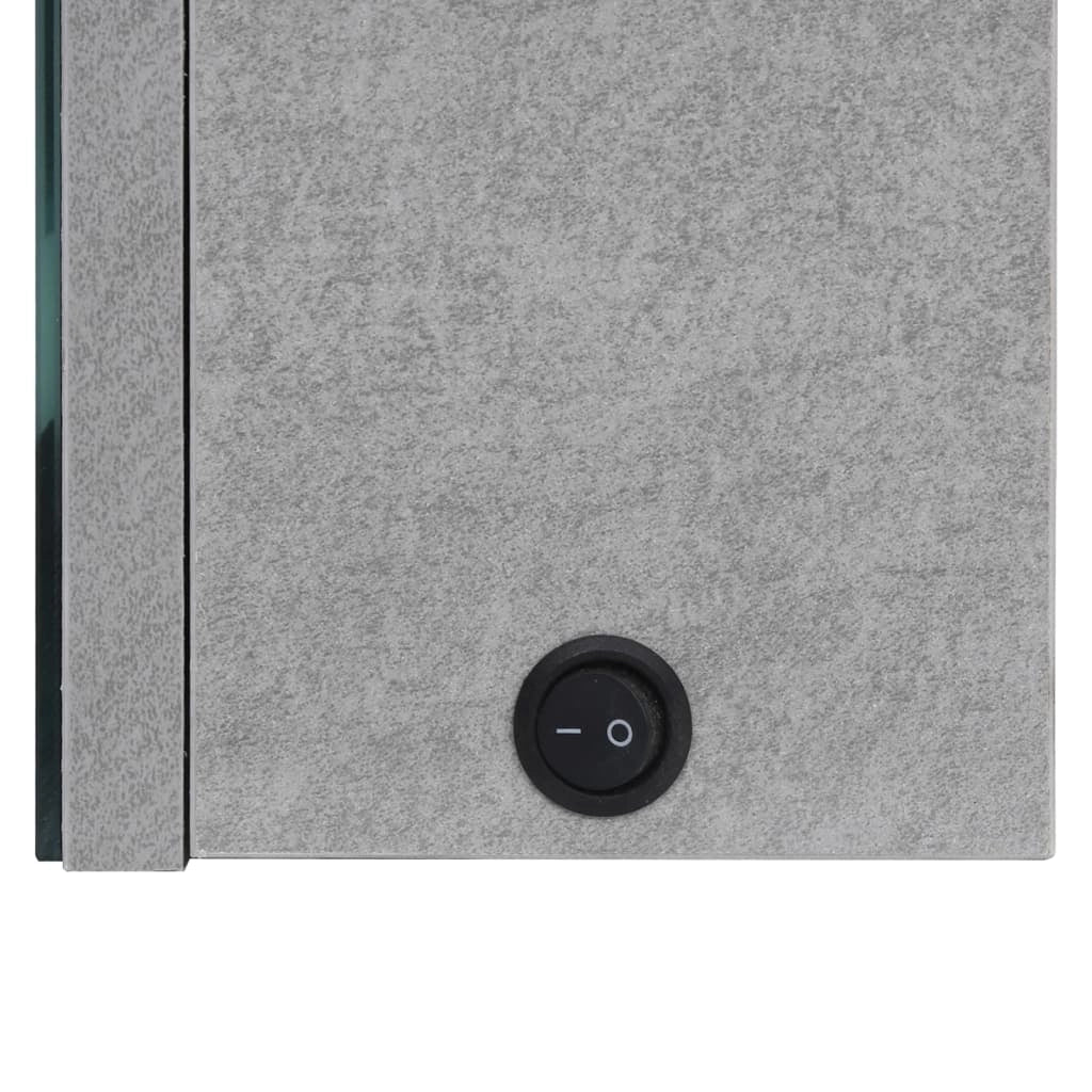 Mobile da bagno con specchio LED 89 x 14 x 62 cm MDF grigio 02_0006607