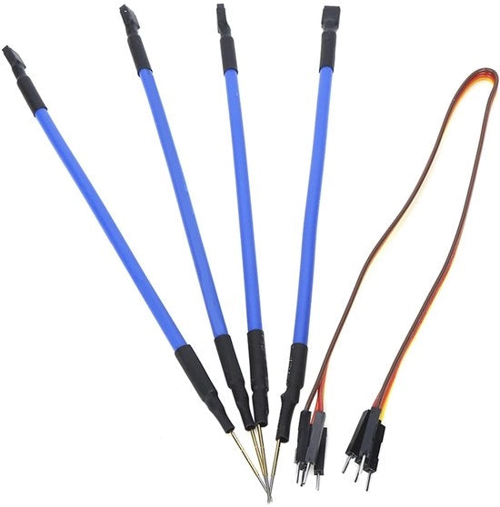 Boligrafetti 4 pezzi - Sonde a stilo - Cavo di connessione - Poliammide/Rossostaino - Strumento di diagnosi - Materiali di alta qualità - Sonde a sfera