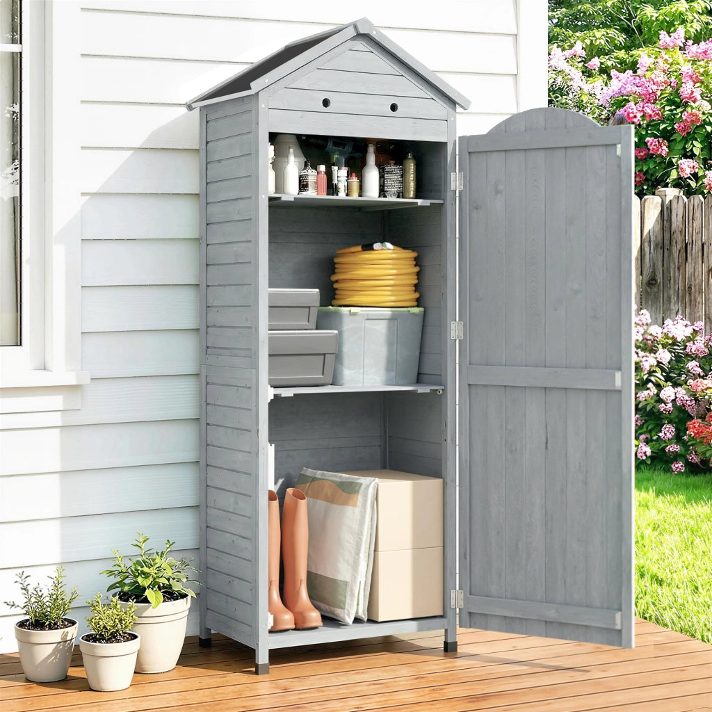 Armadio da Giardino ¨C zephmum ¨C Legno Massello Antracite