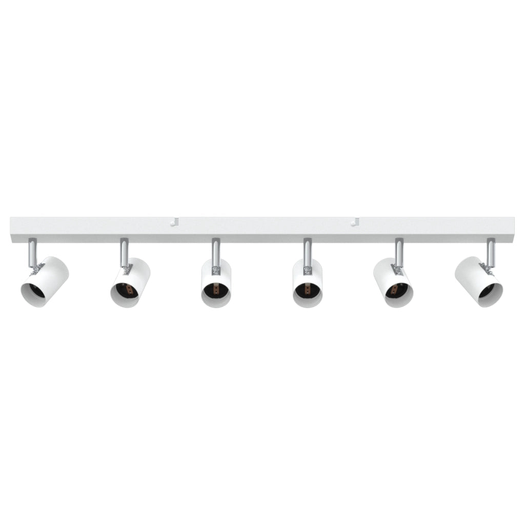 Farettone da soffitto 6 vie regolabili bianco E27