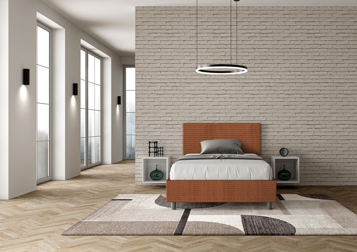 Letto 1 Piazza e Mezzo 120x200 cm Senza Rete Adele Labirinto 04 Arancione