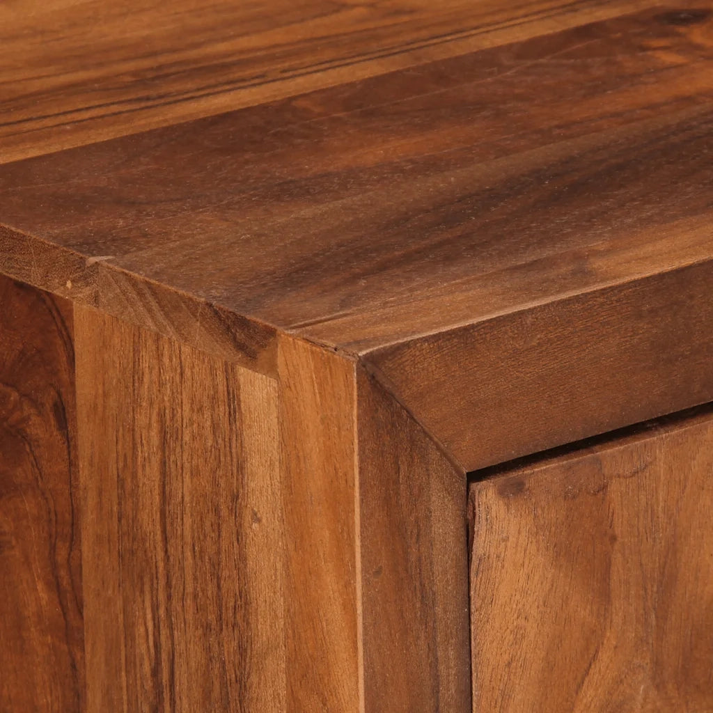 Cassettiera Marrone ambra 70x35x70 cm in Legno Massello Acacia 358185