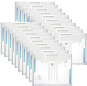 Documenti A4 trasparenti per organizzazione documenti con fori e raccordo A4, chiusura con elastico e spazio per etichetta