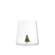 Bicchiere in vetro borosilicato 48 cl con decoro Albero di Natale