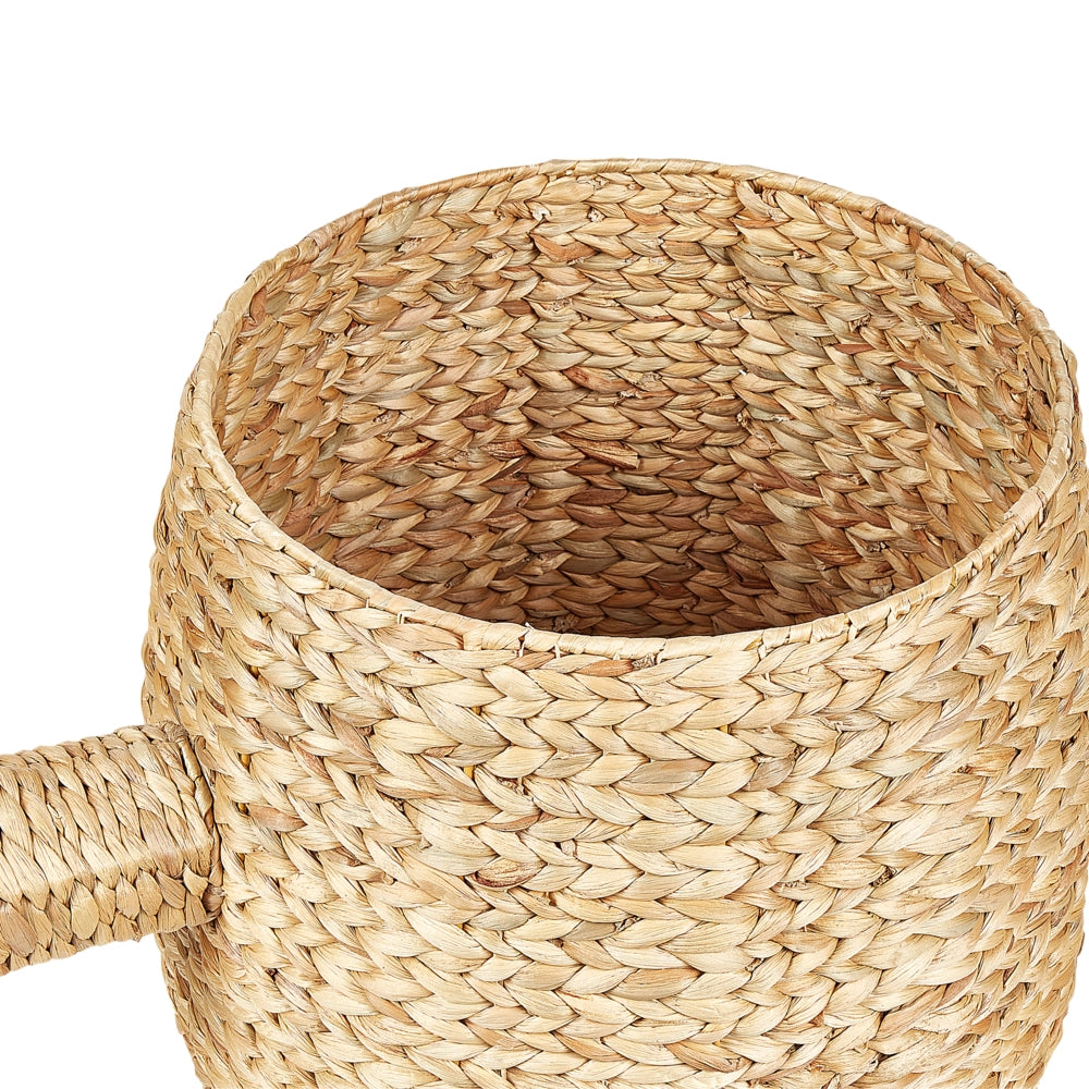Cesto di vimini in giacinto d'acqua naturale intrecciato a tartaruga con coperchio Cesto per giocattoli Accessorio per la camera del bambino