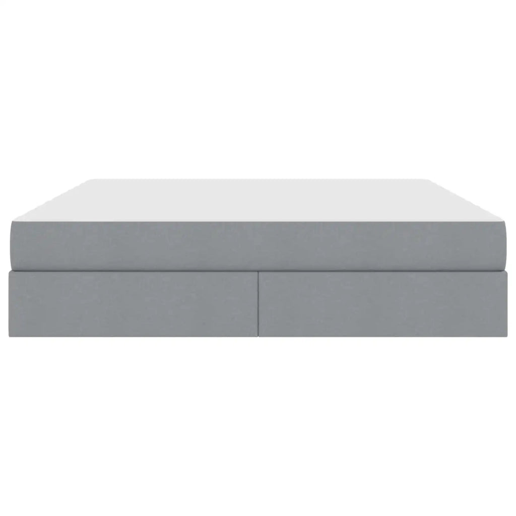 Letto con contenitore e materasso Grigio chiaro 160 x 200 cm