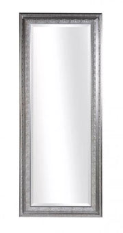 Mobili2g - specchiera in foglia argento rettangolare- misure: l.54 x h.134 x p.4