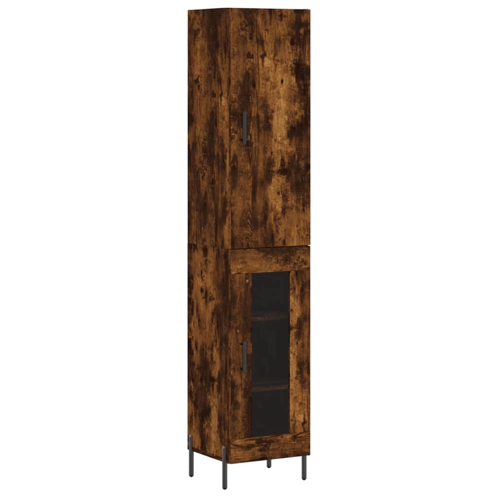 Credenza Rovere Fumo 34,5x34x180 cm in Legno Multistratocod mxl 102043