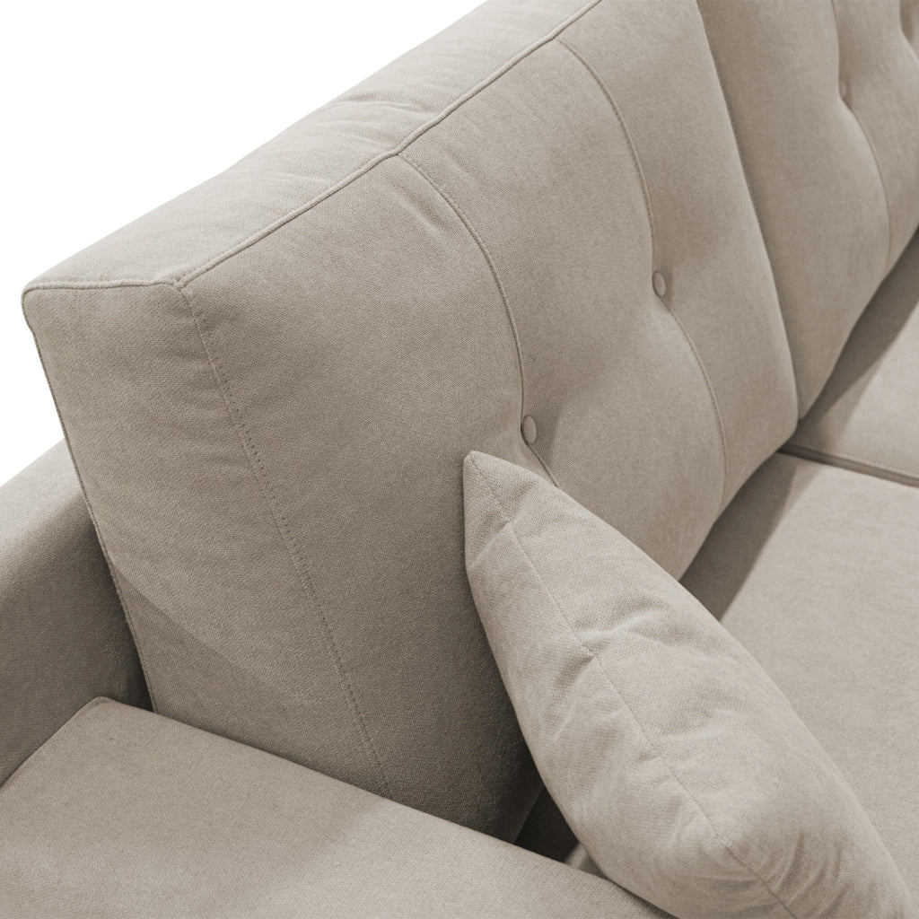Danish Divano moderno in tessuto morbido impermeabile T02 146 cm beige