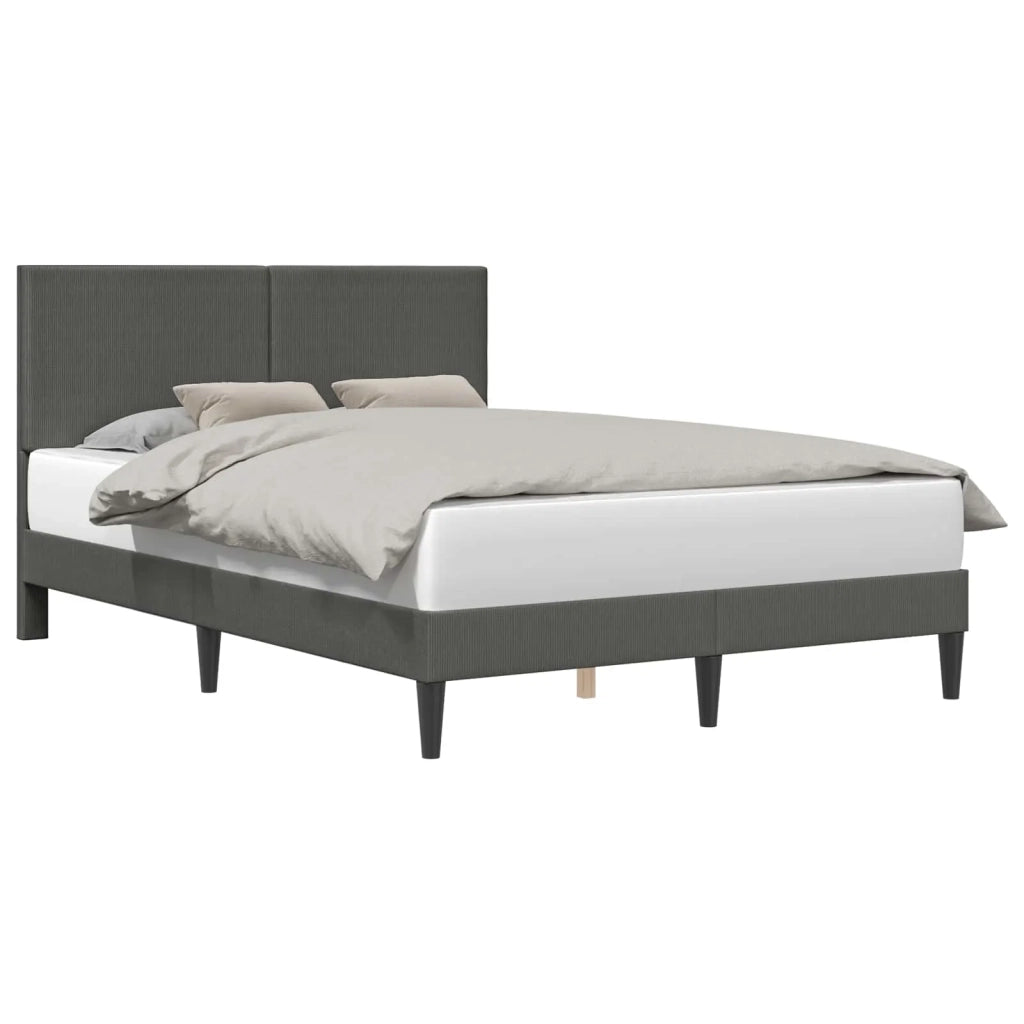 Struttura del letto Grigio Scuro 120 x 190 cm Tessuto in Cords 42027721