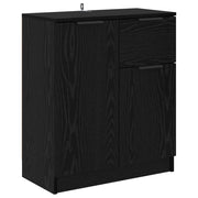 Credenza | Madia | Buffet da pranzo | Armadio da pranzo Rovere Nero 60 x 30 x 70 cm Legno multistrato