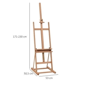 Cavalletto da atelier in legno di faggio regolabile