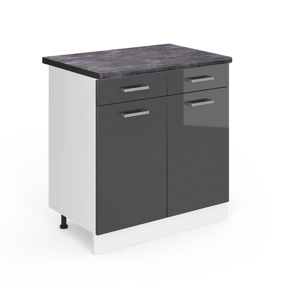 Vicco Mobiletto base per cucina Antracite lucido 80 cm , PL Antracite