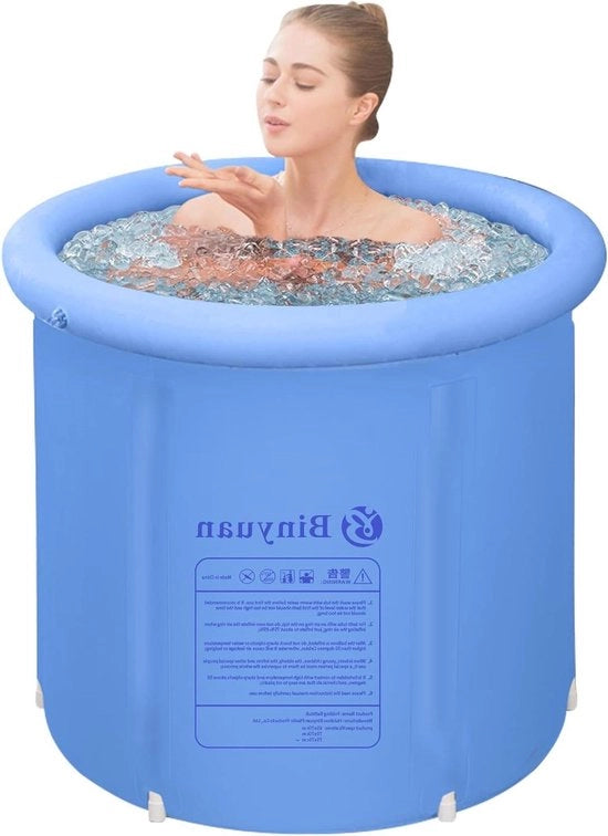 Bagnetto portatile gonfiabile opzionale 75 x 75 cm in plastica - idromassaggio per adulti - colore azzurro chiaro