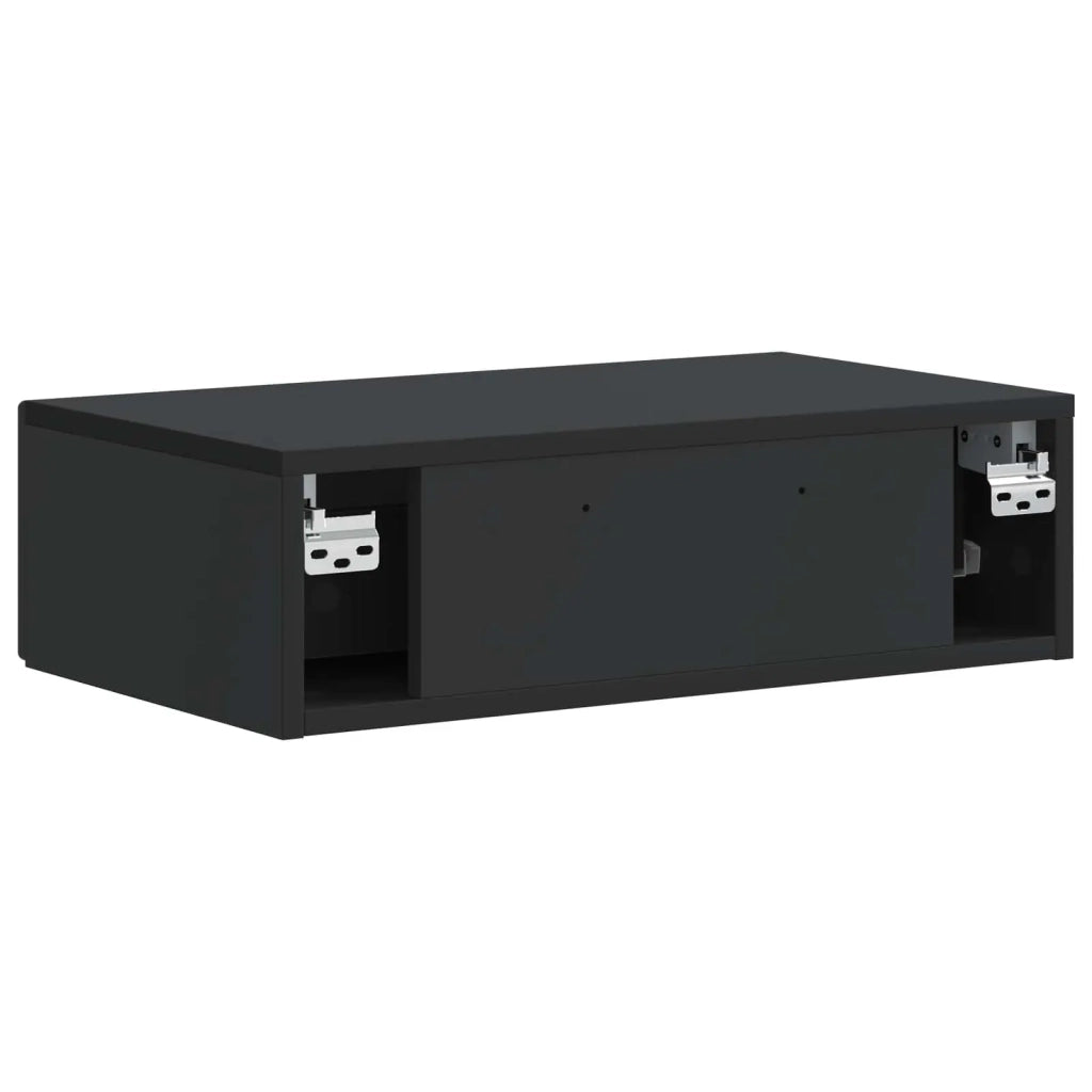Tavolino da Parete Laterale Nero 59 x 34,5 x 17 cm 898146