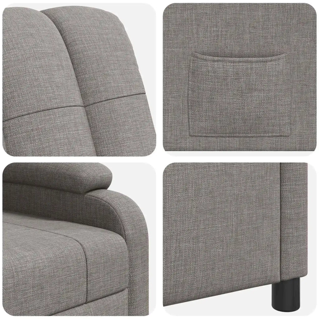 Divano Sedia-Poltrona reclinabile Tortora Tessuto 343938