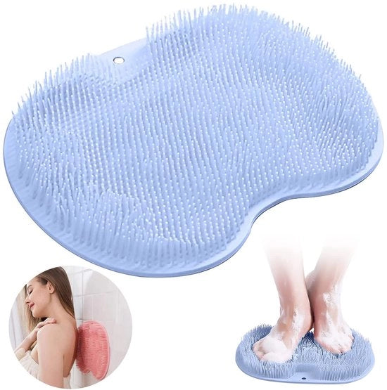 Pavimento antiscivolo con guaina di silicone per massaggi - Apparecchio per massaggi con peeling - Blu - Risciacquabile per piedi - Pulisce e massaggia - Adatto per uso quotidiano