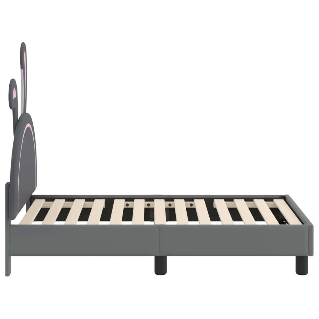 Struttura letto per bambini con testata-Giroletto per bambini Grigio Chiaro PU 599811