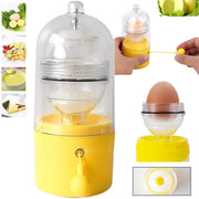 Trade Shop - Scuotitore Agitatore Frullino Per Uova In Plastica Scuotiuova Manuale Q-t191 -