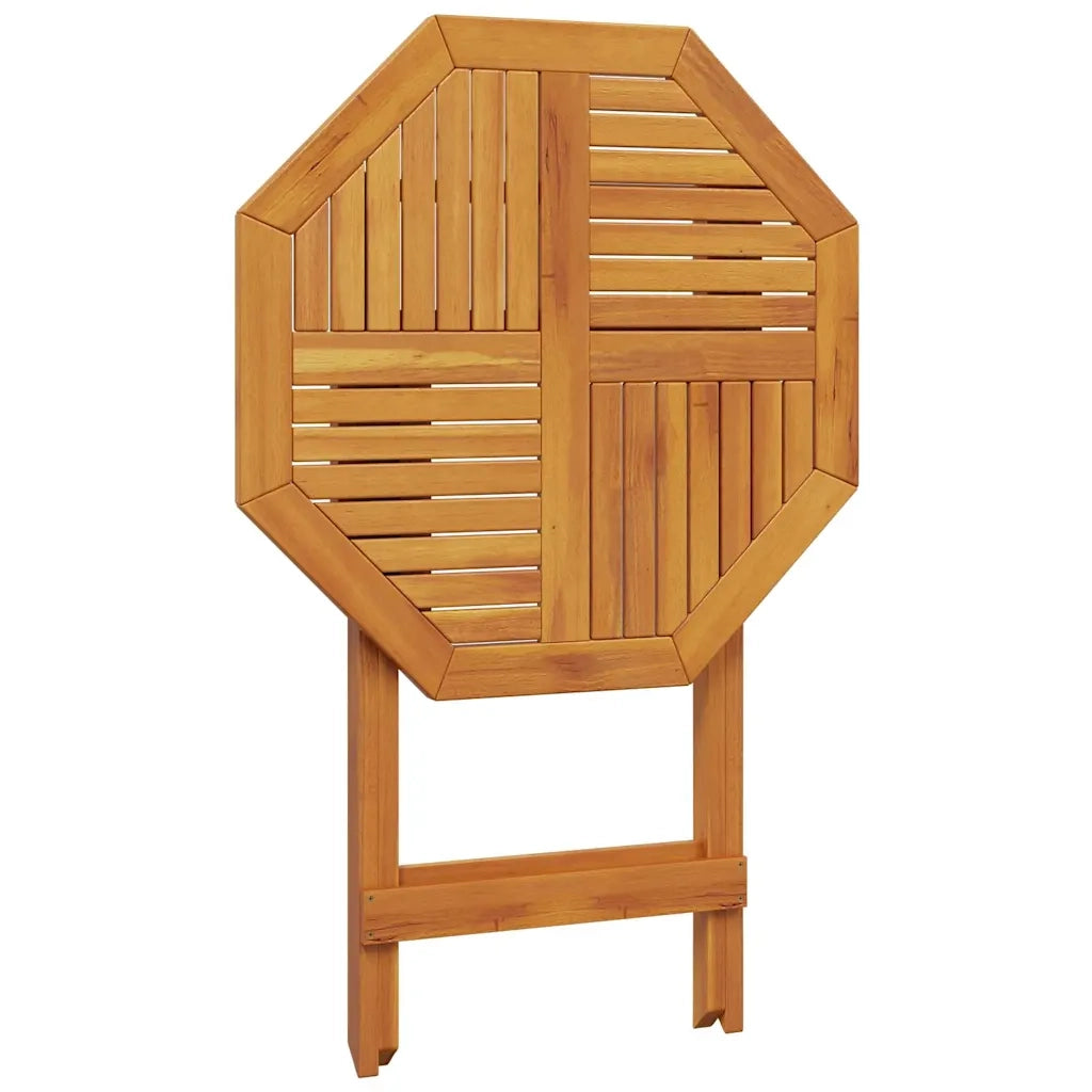 Tavolo da Giardino Pieghevole Ã˜70x75cm Legno Massello di Acacia