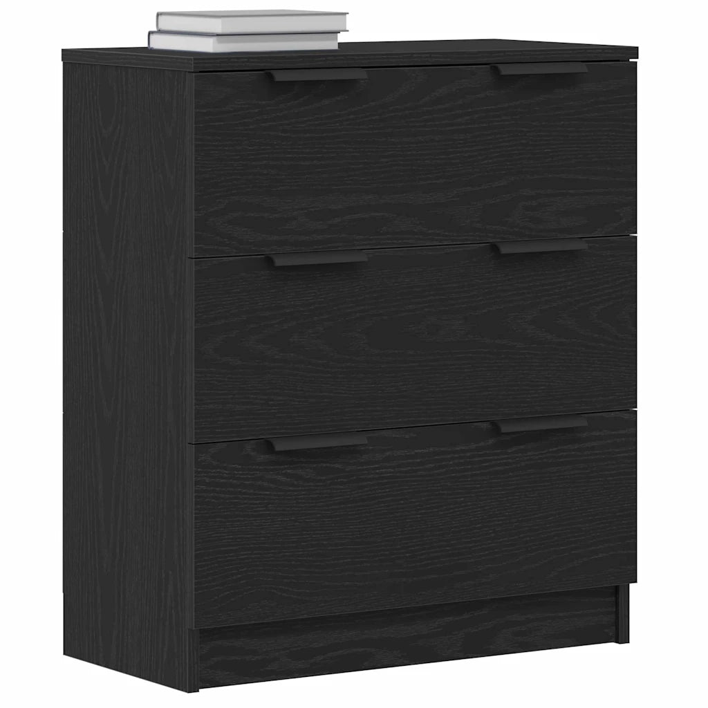 Credenza Rovere Nero 60 x 30 x 70 cm Legno multistrato 862087