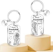 Sostituti di Chiave a Doppio Bucato - Chiave a Sostituto Personalizzabile - Acciaio Inossidabile - Regalo di Compleanno - Amicizia - Design Incantatore - Anello di Chiave