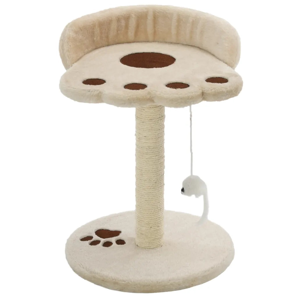 Albero per Gatti con Tiragraffi in Sisal 40 cm Beige e Marrone CFW5048722