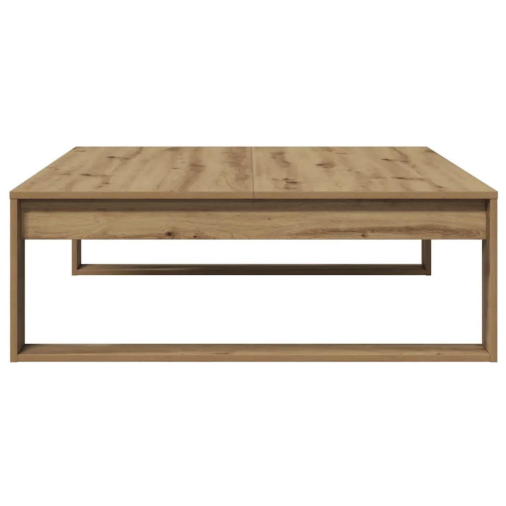 Tavolino Salotto Rovere Artigianale 100x100x35 cm in Truciolato