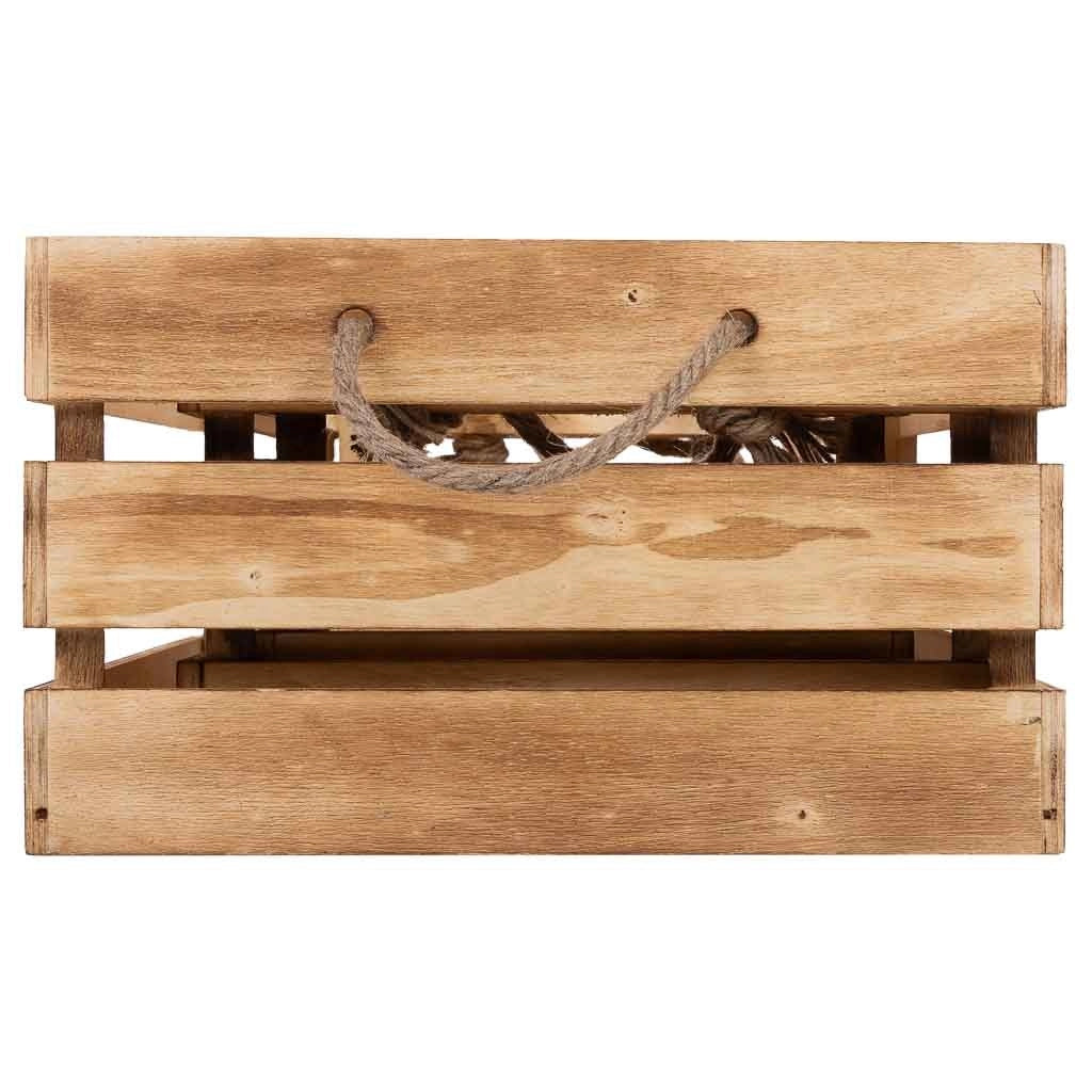 Set cassetti in legno 3 pezzi 40x30x18h-35x25x16h-30x20x14h cm