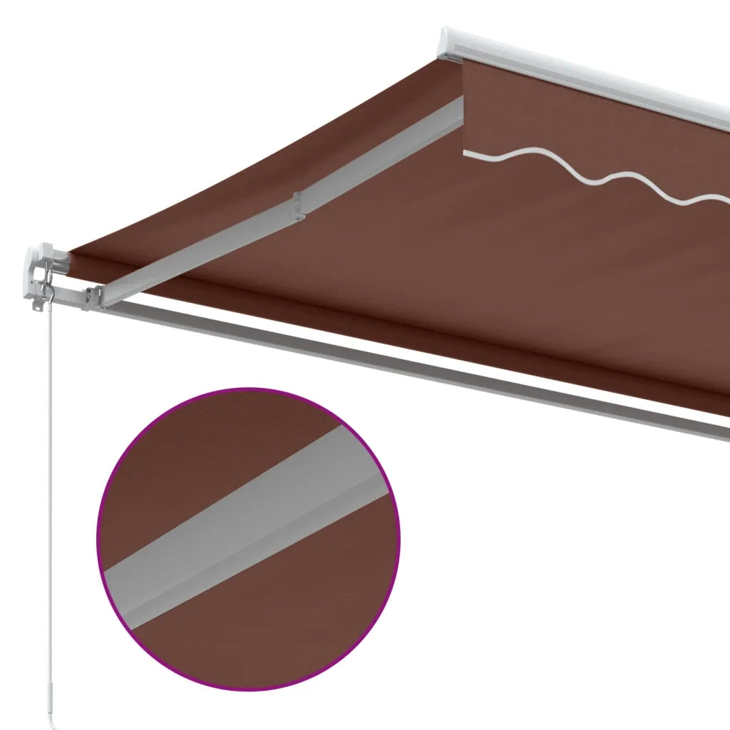 Tenda da Sole Retrattile Manuale Marrone 400x350 cm 3215387