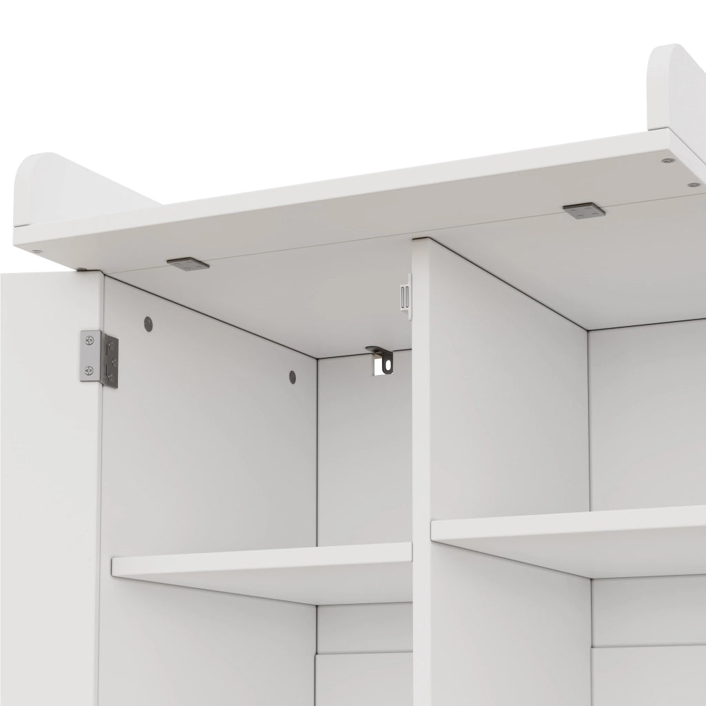 Cassettiera fasciatoio multifunzione con armadietto contenitore, cassetti e ripiani, 114 x 53 x 92 cm