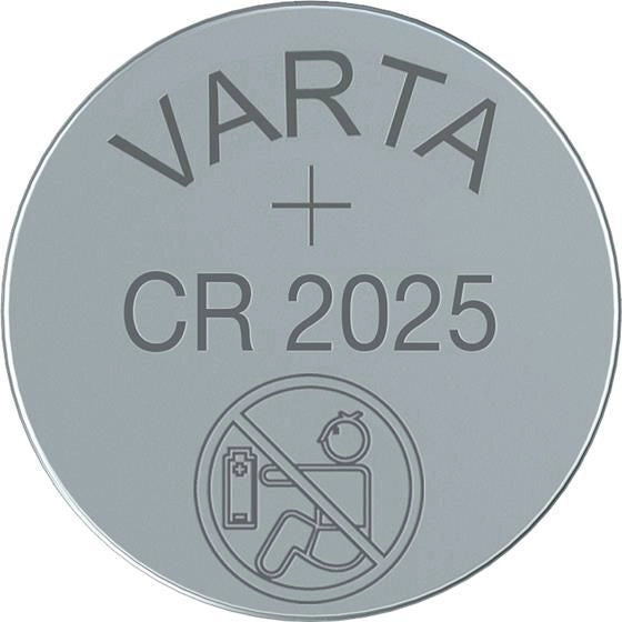 Varta CR2025 Batteria a Bottone Litio 3V 170 mAh Diametro 20mm Confezione da 5 pile