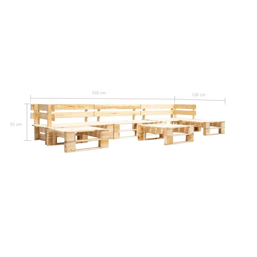 Mobili da giardino mobili da esterno set di mobili su pallet 6 pezzi in legno naturale 02_0018472