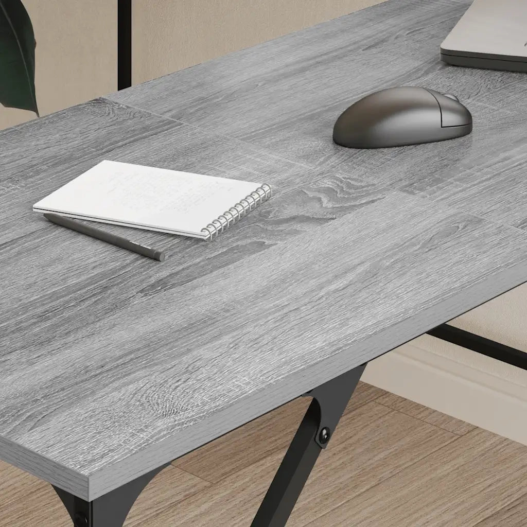 Scrivania Grigio Sonoma 149x149x75 cm in Legno Multistratocod mxl 108612