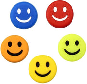 Assorbitori di Shock da 5 pezzi - Silicone/Rubbero - Design Sorriso - Adatti a Tutti gli Scudi - Assorbimento di Impatti Effettivo - Materiale Resistente - Accessori da Tennis