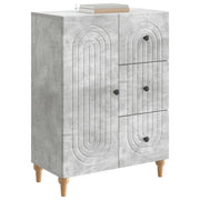 Credenza | Madia | Buffet da pranzo | Armadio da pranzo Grigio Cemento 66 x 34,5 x 90 cm Legno ingegnerizzato