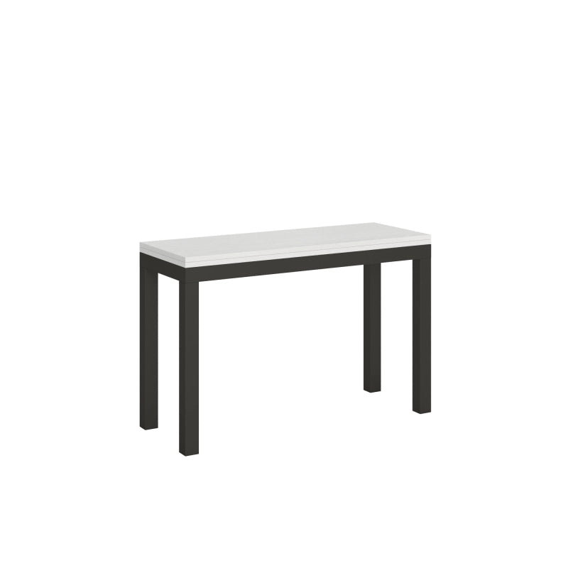 Tavolo apribile 120x45/90 cm Everyday Double telaio Antracite - Bianco Frassino