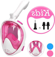 Duikmasker con Viso di 180 Gradi - Visore con Supporto Rimosso per Azione per Camicie di Gorgiera - Respirazione Facile - per Bambini Snorkel Mask