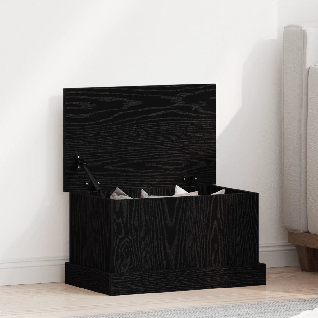 Scatola di stoccaggio  Nero Rovere 50x30x28 cm Legno ingegnerizzato