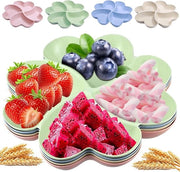 Tavoli creativi per snack - 4 pezzi per bambini - antiscivolo e sostenibile - con contenitori per snack, noci, dessert, frutta
